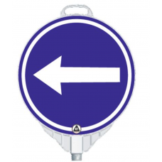 Yuvarlak İki Yönde Uyarı Levhası (Sol Yön)